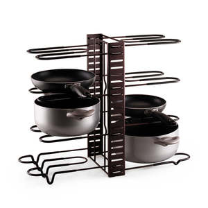 Dish Racks: Adjustable 8 Tier Pan and Pot Lid Holder Rack