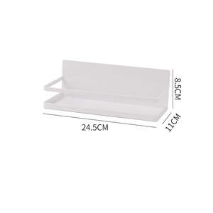 Magnetic Metal Kitchen Fridge Spice Rack-White