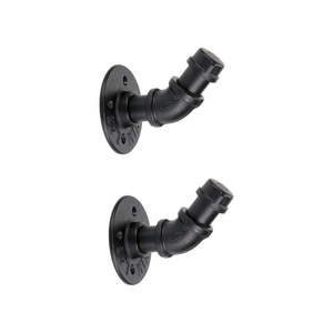 Towel Rack Hook: 2 Pack Industrial Pipe Wall Punch Hook