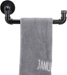 Towel Rack Hook: Industrial Iron Pipe Towel Rack Holder
