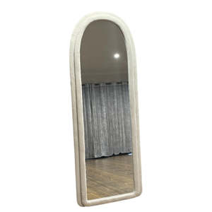 Mirror 1: Full Length Mirror with Plush Fabric Trim -160x60cm
