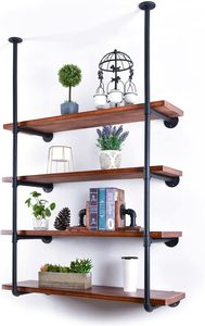 Industrial Iron Pipe DIY Shelf - 4 Tier