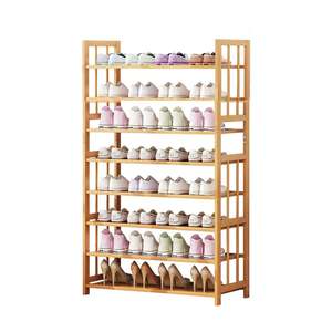 Bedroom Storage: 8-Tier Bamboo Shoe Rack Shoe Storage Organizer