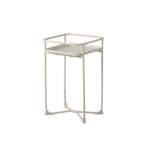 Modern Loft Metal Side Table Flower Stand Square-White