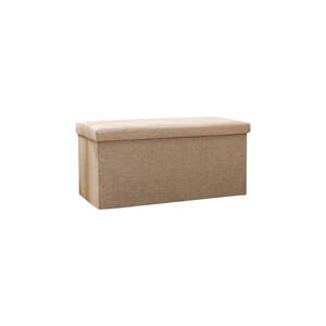 Foldable Storage Ottoman Bench 76×38×38cm – Khaki