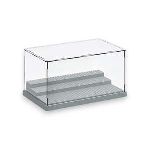Minifigure Action Figures Blocks Display Case-Gray
