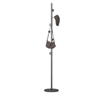 Garment Racks 1: Coat Rack with Round Marble Base-Black
