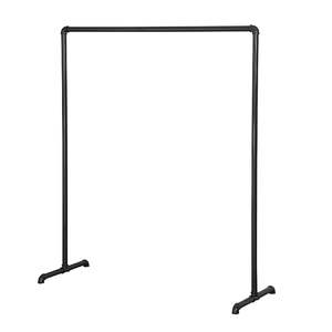 Industrial Freestanding Pipe Clothing Rack 180X150cm-Black
