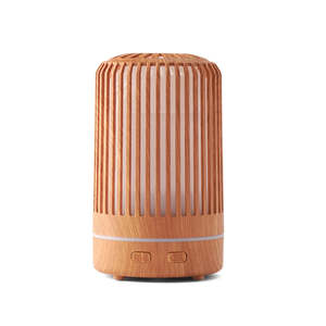 Wooden Slat Essential Oil Diffuser 130 ML with LED Light