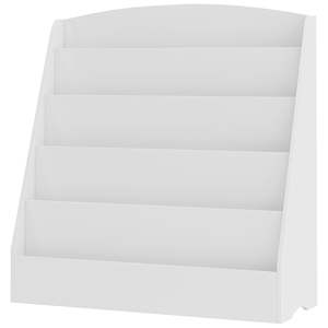 Book Wine Organiser 1: 5-Tier Kids Bookcase Book Shelf -White