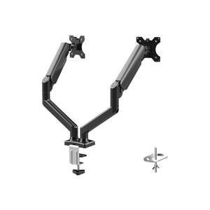 Tv Stand Table Legs: Dual Gas Spring Monitor Arm Desk Mount for 13-32 Inch Monitors