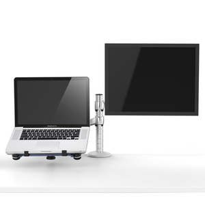 Tv Stand Table Legs: 2-in-1 Adjustable Dual Arm Desk Mounts Stand Holder Monitor and Laptop