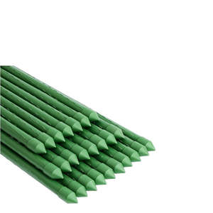 10pcs 16mm×60CM Plastic Coated Metal Garden Stakes