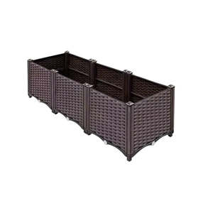 Garden Outdoor Living: Customizable DIY Stackable Garden Planter Box - Triple Unit