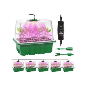 5 Pack Seed Starter Kit with LED Grow Light