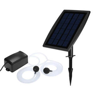 Hoses Watering: Solar Powered Oxygen Air Bubble Fountain Pump