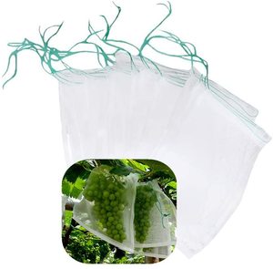 Plant Protection: 20Pcs Fruit Protection Nylon Mesh Net Bags with Drawstring-XL