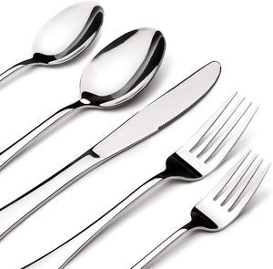 20 Pcs Stainless Steel Flatware Set Tableware Set-Sliver