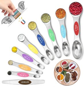 Kitchen Accessories: Sets of 9 Dual Sided Stackable Spoon