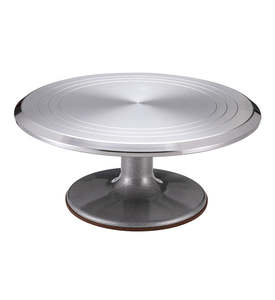 Kitchen Accessories: Aluminum Alloy Revolving 12 Cake Turntable