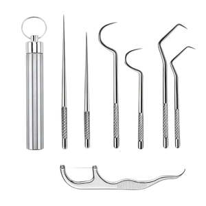 7 Pcs Reusable Titanium Toothpick Set