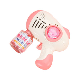 Waterplay Set: Fully Automatic 8 Holes Bubble Machine Bubble Gun - Pink