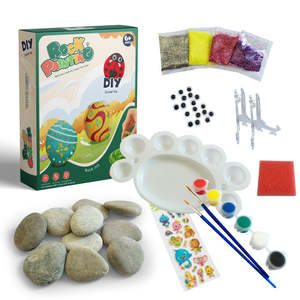 Indoor Play: Kids Arts and Crafts 10 Cobblestone Painting Kit