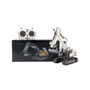 11 Channel Remote Control Excavator Toy - White