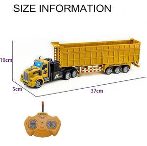 Indoor Play: 4 Channel Remote Control Dump Truck with Trailer Toy