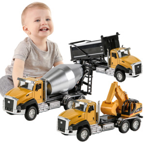 Metal Team Engineering Vehicle Model Toys Set
