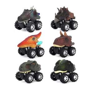 6 Pack Pull Back Dinosaur Toys Monster SUV Set