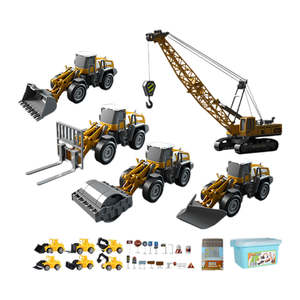 Cars Trucks Trains: Inertia Powered Agriculture Site Vehicles Toy Set