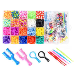 Crafts Hobbies: 1100Pcs Rubber Band Refill Bracelet Making Kit in 23 Colors