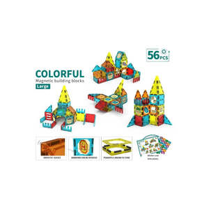 Crafts Hobbies: Magnetic Building Blocks Educational STEM Toys-56PCS