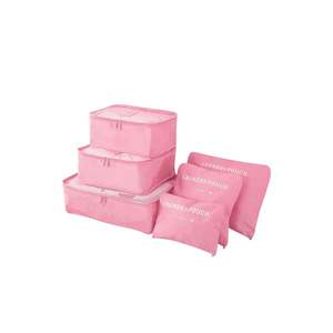 Luggage Organiser Bags: 6PCS Packing Cubes for Travel Luggage Organiser Bag-Pink