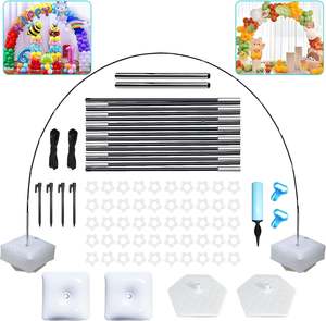 Party Supplies: Balloon Ground Arch Holder Stand with Base Set