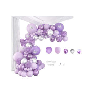 118Pcs Butterfly Stickers Balloon Garland Kit-Purple