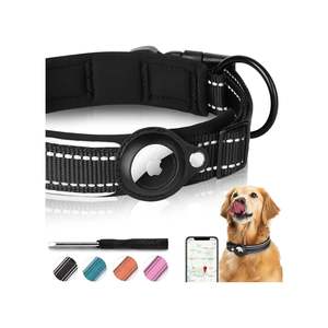 Dog Collar with AirTag Holder Case-S