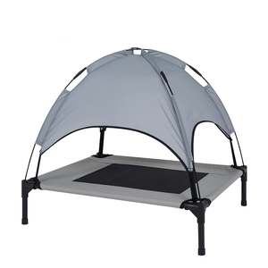 Elevated Outdoor Dog Bed with Canopy-M