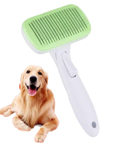 Pet Grooming Comb Shedding Thick Needle Brush-Green