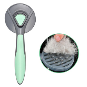 Pet Grooming Comb Shedding Hair Remove Brush-Green