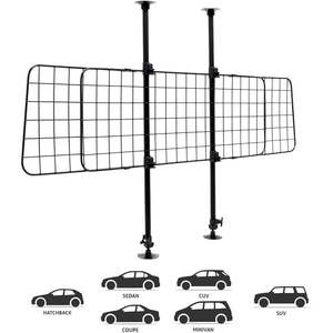 Car Seat Cover: Adjustable Vehicle Mesh Pet Dog Barrier