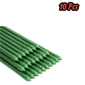 10pcs 16mm×90CM Plastic Coated Metal Garden Stakes