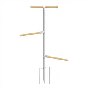 120cm Tall Chicken Perch Stand - Reinforced Metal Eucalyptus Wood Perch