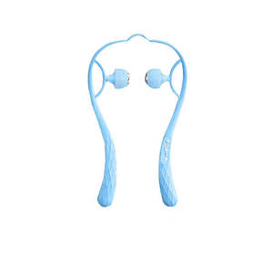 Dual Trigger Neck Shoulder Point Roller Pulse Massager-Blue