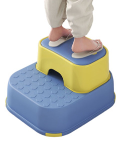 2-in-1 Practical Non-Slip Step Stool for Kids-Blue
