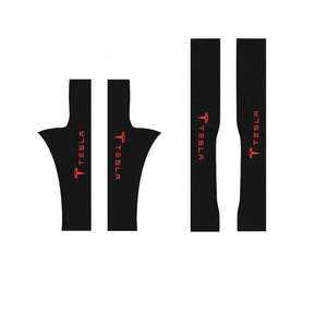 Automotive Moto Marine: 4Pcs Carbon Fiber Door Sticker for Tesla Model 3