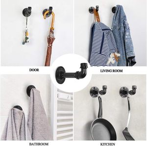 Towel Rack Hook: 3 Pcs Industrial Pipe Towel Hooks