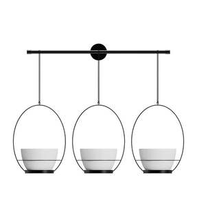 Living Room Storage: 3 Pot Wall Hanging Planters Kitchen Herb Rack-Black