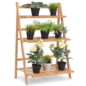 3 Tier Foldable Bamboo Deco Plant Rack